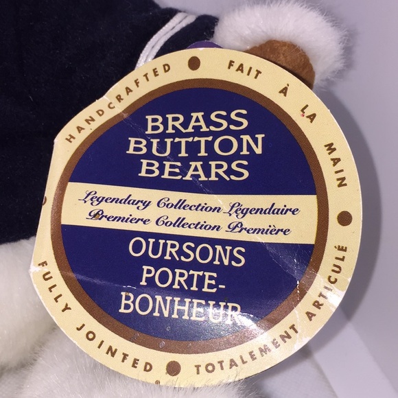 Vintage Pickford Brass Button Plush Teddy Bear Taylor The Bear of Happiness - Picture 3 of 12